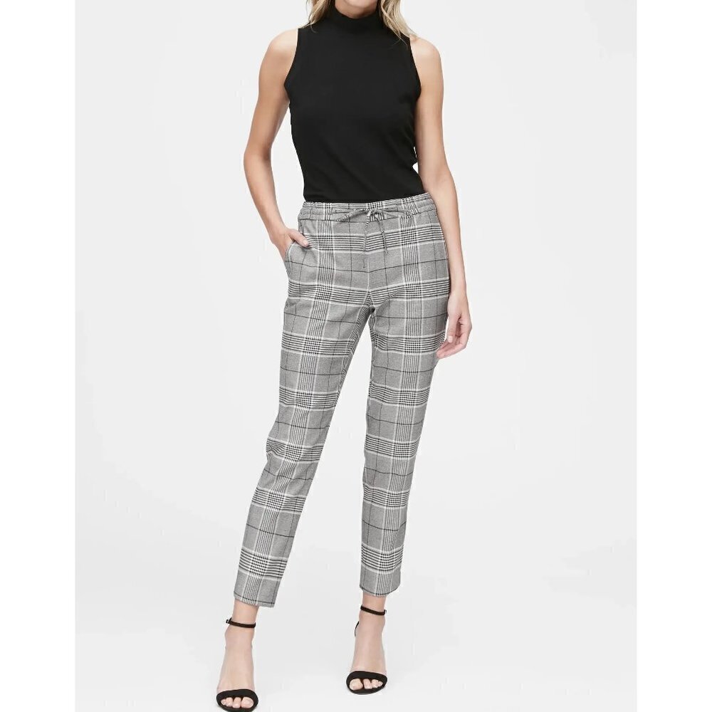 Banana Republic Hayden Tapered Fit Plaid Ankle Pant